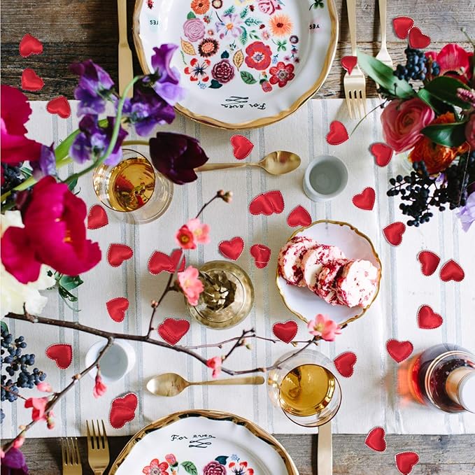 Heart Confetti Decoration - Romantic Decor for Valentine's Day,Mother's Day,Birthday,Anniversary,Thanksgiving,Christmas,New Year (400PCS Mix)