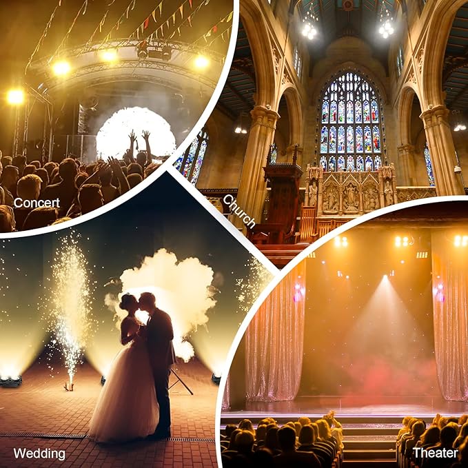 Betopper 4x100w Blinder Stage Spotlight,Cob Led DMX Satge Lights,4 Eye Matrix Par Lights'for Stage Lighting,Cold White+Amber Color Party Lighting'Dj Disco Light for Wedding Photostudio Theater