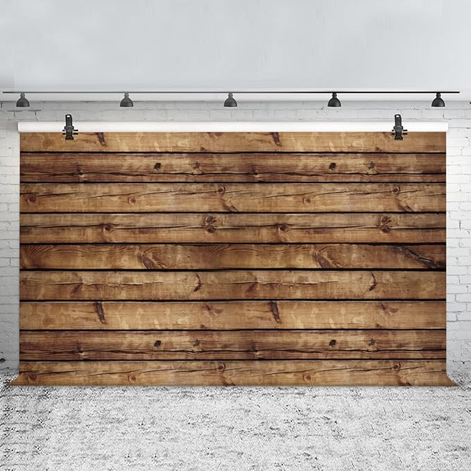 12x8ft Rustic Wood Backdrops for Photography Vintage Brown Worn Wooden Board Photography Background Baby Shower Birthday Wedding Backdrop Portrait Wallpaper Vinyl Photo Studio Props Large Size