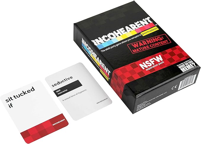 Incohearent Expansion Pack NSFW Edition By Relatable, Designed To Add On To Incohearent Core Game, Funny Card Game For Adults, Good For Party Games, Includes 180 Cards, Christmas Games for Adults