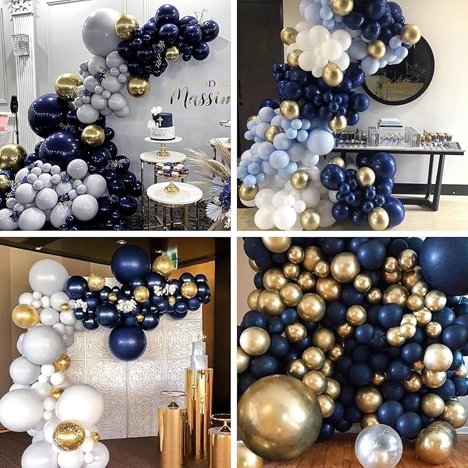 PartyWoo Navy Blue Balloons 20pcs 18 Inch Matte Helium Dark Blue Latex Balloons for Graduation Wedding Anniversary Sports Theme Boy Baby Shower Men Birthday Bachelorette Party Decorations Blue-Y72