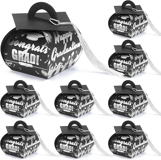COTOPHER 36 Pcs Graduation Cap Gift Boxes with Tassel, Class of 2025 Graduation Candy Boxes Centerpieces for Tables Party Decorations, Mini Treat Chocolate Box Graduate Favors Supplies
