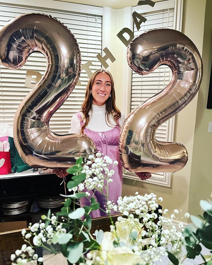 10 Balloon Number, Silver Number 10th Birthday Balloons 40 Inch, 10 Years Old Silver Birthday Decorations for Boys Girls, 10th Anniversary Decorations
