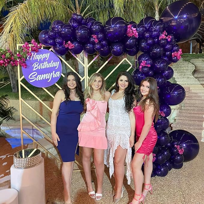 Purple Balloons 5 Inch, 60 Pcs Small Dark Purple Balloon Royal Purple Latex Balloons for Arch 5'' Mini Deep Purple Helium Balloons for Wednesday Birthday Halloween Graduation Party Decorations