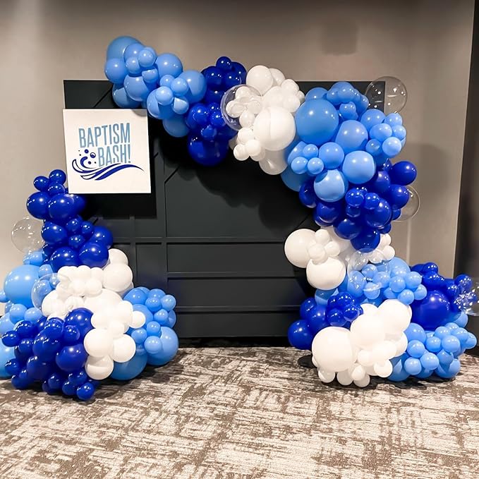 Blue Balloons 12 Inch, 50Pcs Sky Blue Balloon Light Blue Latex Balloons Matte Baby Pastel Blue Helium Party Balloons for Birthday Wedding Baby Shower Gender Reveal Graduation Party Decorations