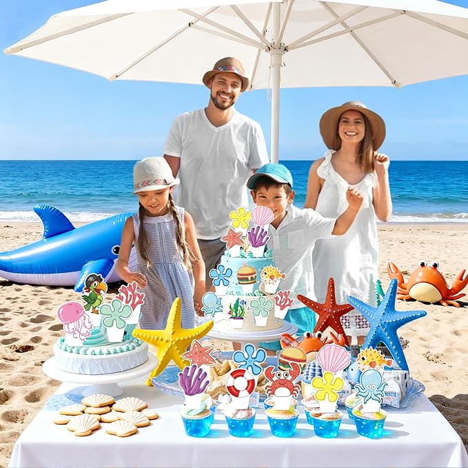 48 PCS Happy Birthday Cupcake Toppers Party Decorations Cake Decor Cupcake Decorations Cake Decorating Party Supplies Decor for Boys Girls