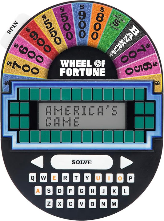 Educational Insights Wheel of Fortune Game - Handheld Electronic Game, Great for Travel, Classic Retro Party Games for Kids, Teens & Adults, Word Puzzle Challenge & Entertaining Gift, Ages 8+