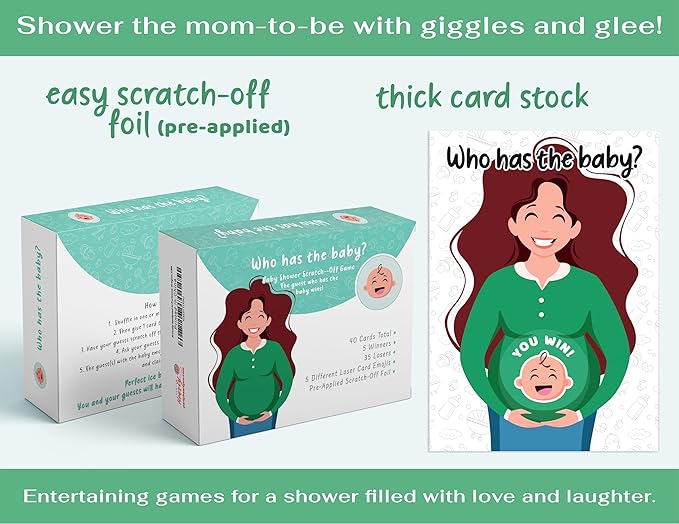 Party Hearty Baby Shower Games for Girl and Boy, 40 Emoji Scratch Off Lottery Tickets, Baby Games Ideas, Scratch Off Game