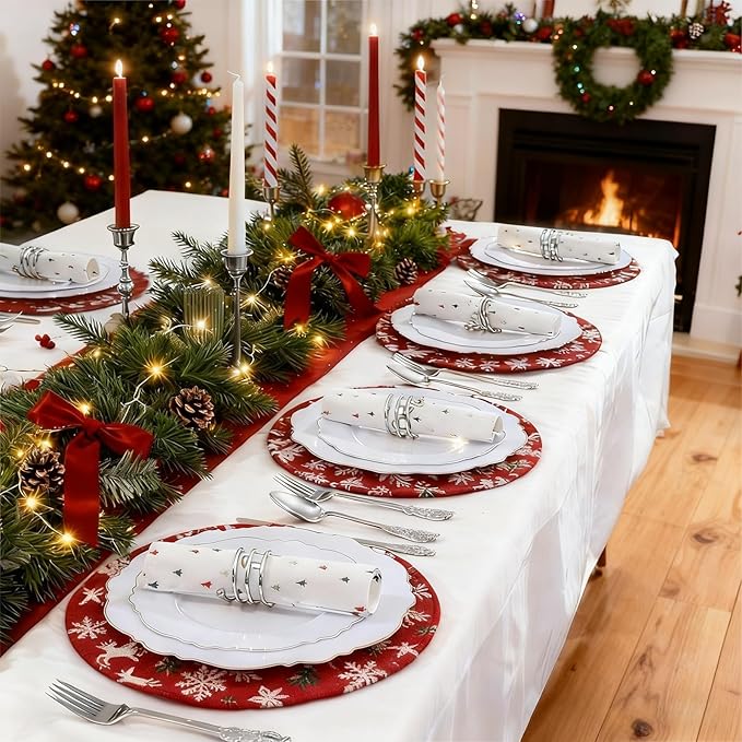 WDF 200 Pieces Silver Plastic Silverware Disposable - 50Guests Silverware Plastic Cutlery - Disposable Utensils Includes 100 Forks, 50 Spoons, 50 Knives Perfect for Christmas Wedding or Party