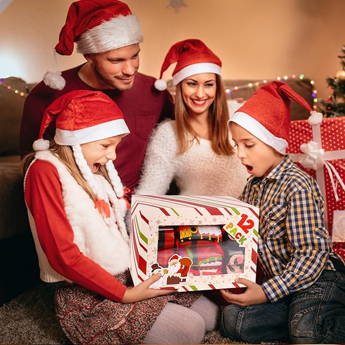 12 Pack Nutcracker Christmas Party Table Favors for Kids Adults, Xmas Party Favors Holiday Dinner Table Gifts with Hats Jokes Surprise Toys, Christmas Table Decorations for Family Office Classroom