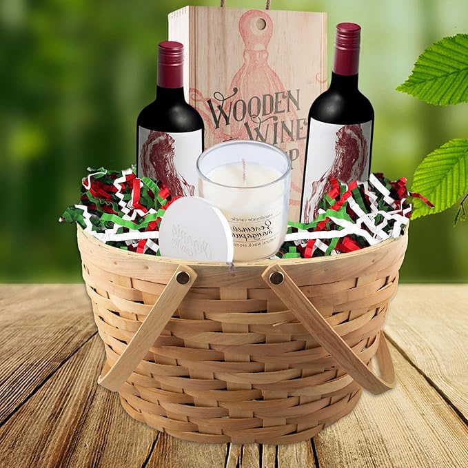 1 LB Red Green White Crinkle Cut Paper Shred Filler Great for Gift Wrapping, Basket Filling, Birthday, Wedding, Halloween, Thanksgiving, Christmas Day, New Year Party Decorations Filling Supplies