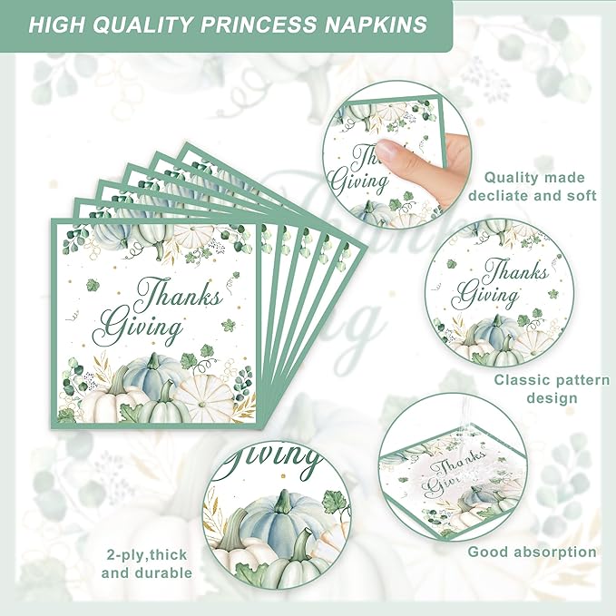 123PCS Autumn Thanksgiving Party Supplies for Fall Pumpkin Themeds Party Decorations Harvest Tableware Set for Kids Childs Leaves Dessert Plates Napkins Cups with Tablecloth and Banner for 20 Guests