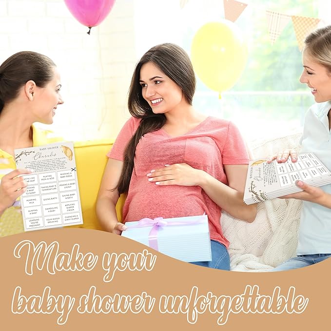 Winnie Baby Shower Games, Baby Shower Charades, Baby Shower Game Cards, Set of 30, Winnie The Pooh Party Favors, Baby Shower Party Games Supplies & Activities, Baby Shower Decorations