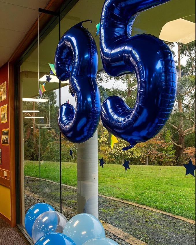Night Blue Number 7 Balloon 40 Inch, 7th Birthday Party Decorations for Children, Giant 7 Foil Balloon for Party Supplies