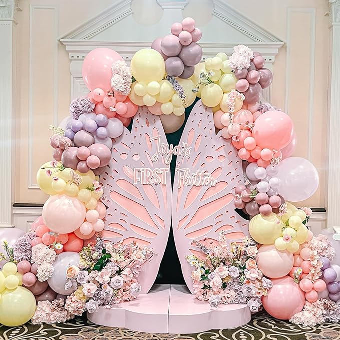 Pink and Purple Balloons 12inch Dusty Purple Blush Pink Balloon for Neutral Birthday Party Decorations Pale Nude Apricot Latex Balloons for Arch Boho Bridal Wildflower Baby Shower