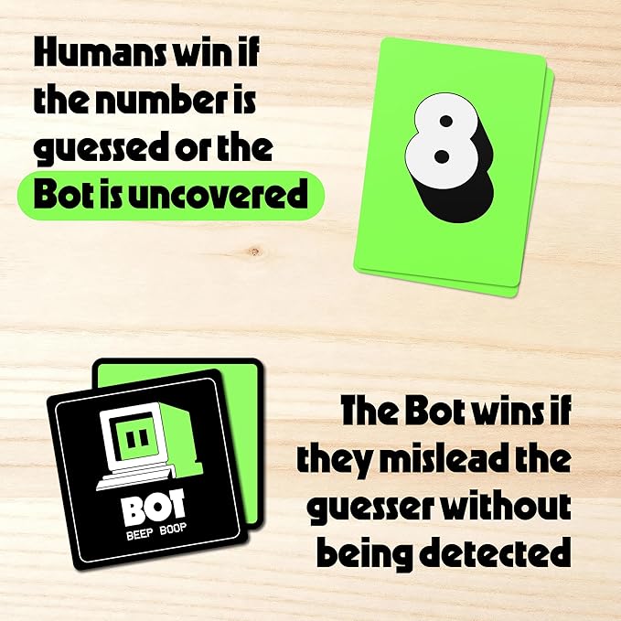 Rabble Bot or Not - A Game to Uncover The Robot | 2-8 Players, Party Games, Family, Teens, Adults, 2 Player Games, Board Games, Card Games