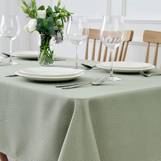 maxmill Square Jacquard Tablecloth Water Resistance Antiwrinkle Spill Proof Textured Table Cloth, Fabric Table Cover for Buffet Banquet Parties Event Holiday Dinner, 70 x 70 Inch, Sage Green