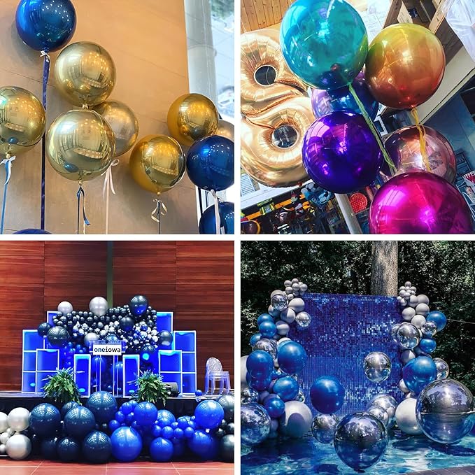 PartyWoo Navy Blue Balloons 4pcs 36 Inch Matte Helium Dark Blue Latex Balloons for Graduation Anniversary Wedding Sports Theme Boy Baby Shower Men Birthday Bachelorette Party Decorations Blue-Y72