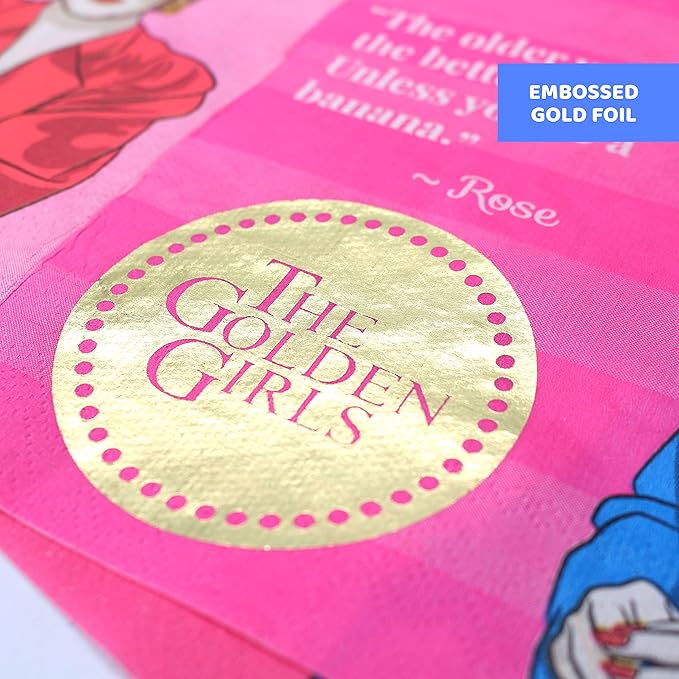 Golden Girls Birthday Party Decorations (Deluxe Pack for 16 Guests) Complete 66-Piece Set with Banner and Table Cover