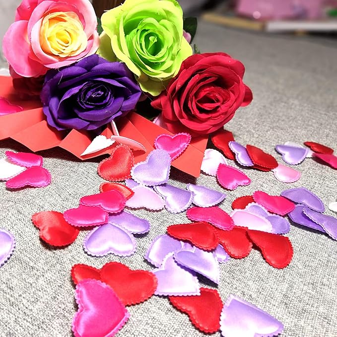 Heart Confetti Decoration - Romantic Decor for Valentine's Day,Mother's Day,Birthday,Anniversary,Thanksgiving,Christmas,New Year (400PCS Mix)
