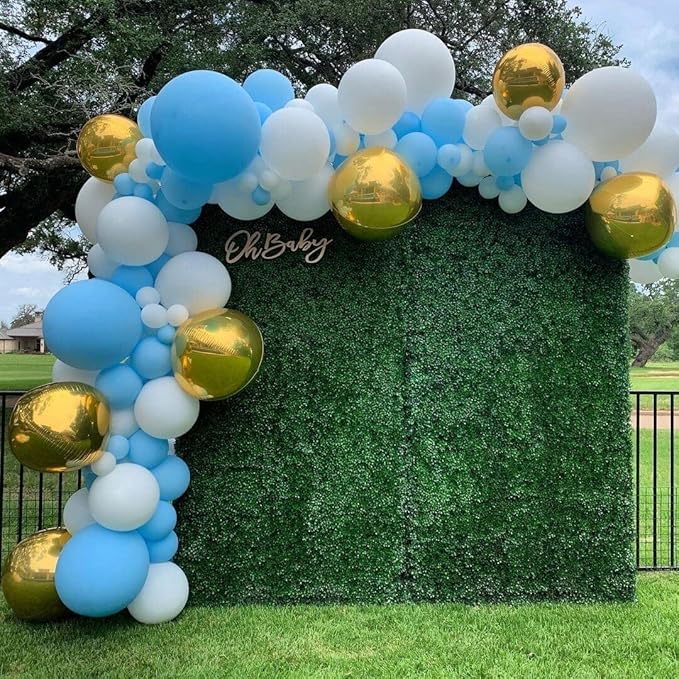 6 Pack Gold Balloons 22 Inch 4D Big Round Foil Balloons Gold Metallic Balloons for Wedding Birthday Bridal Shower Baby Shower Decorations Party Supplies