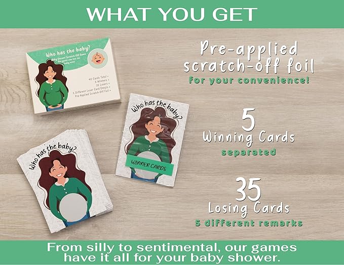 Party Hearty Baby Shower Games for Girl and Boy, 40 Emoji Scratch Off Lottery Tickets, Baby Games Ideas, Scratch Off Game