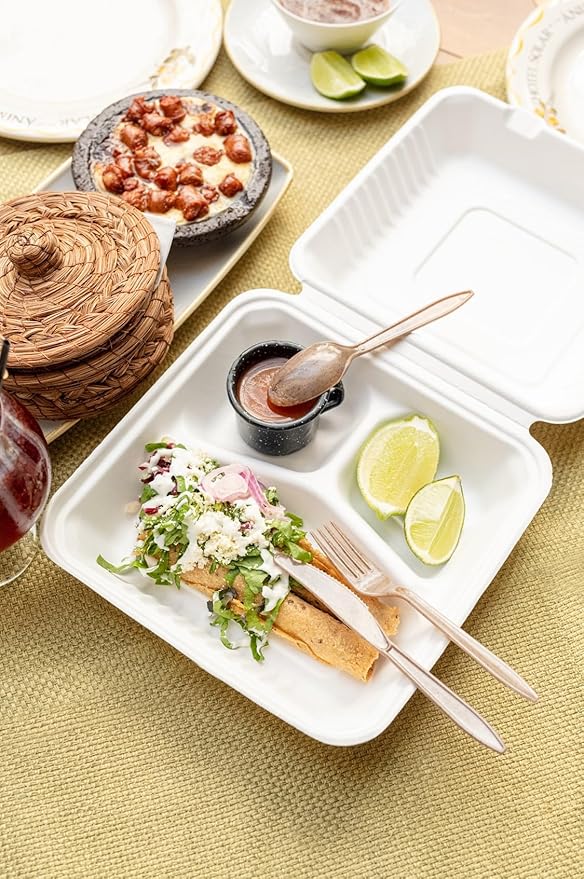 Sustainable Agave Co - Agave Fiber Cutlery Set - 200 pcs/each (600pcs total) - Plant-Based, Made With Upcycled Materials - Bulk Brown Forks, Knives Spoons Variety Pack