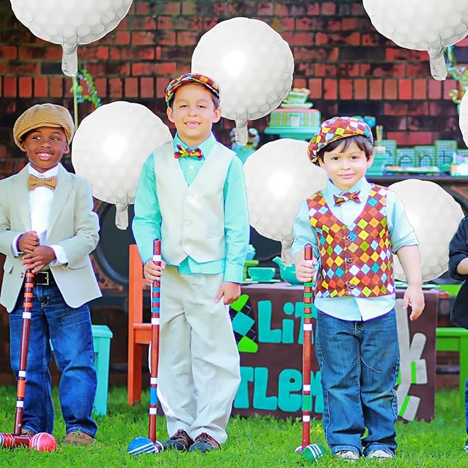 9PCS Golf Balloons - 18Inch Sports Aluminum Foil Balloons for Golf Themed Party Hole In One Birthday Sports Graduation Party Supplies