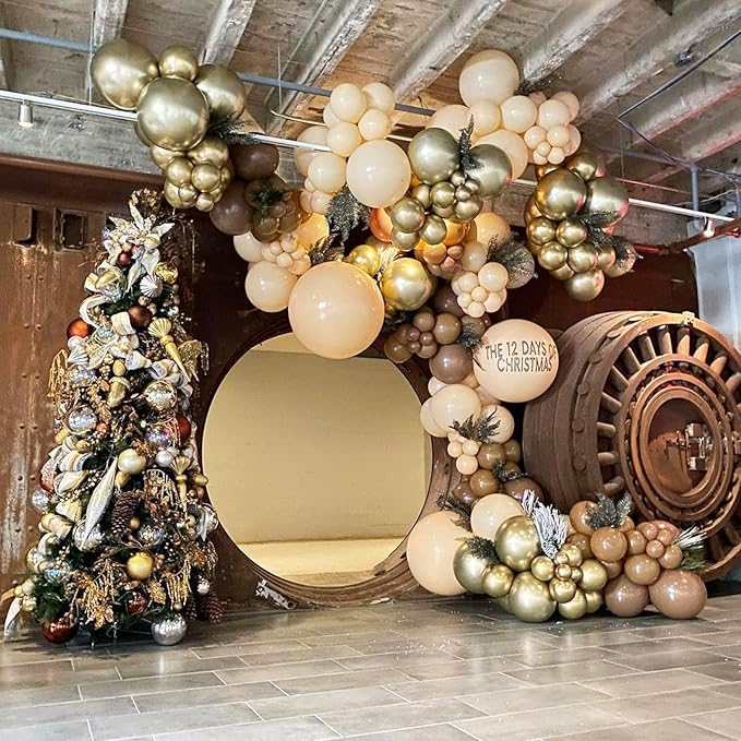 Nude Balloons 5 Inch, 60Pcs Small Beige Balloon Retro Apricot Neutral Latex Balloons 5'' Mini Matte Tan Cream Blush Helium Balloons for Boho Birthday Wedding Baby Bridal Shower Party Decoration