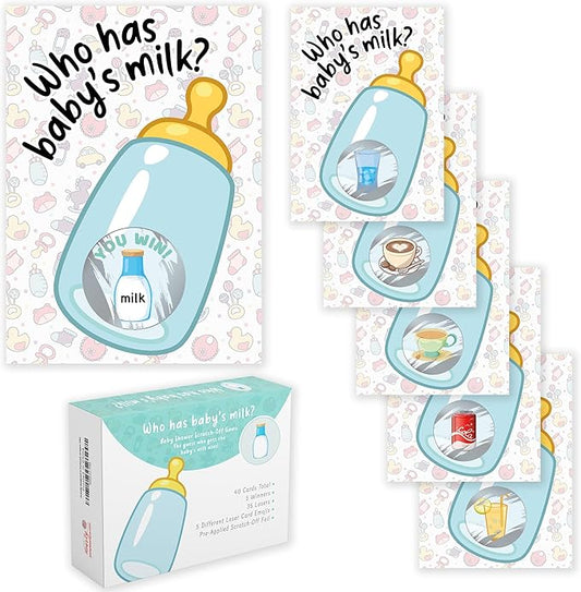 Party Hearty Baby Shower Games for Boy, 40 Emoji Scratch Off Lottery Tickets, Baby Games Ideas, Scratch Off Game, Blue