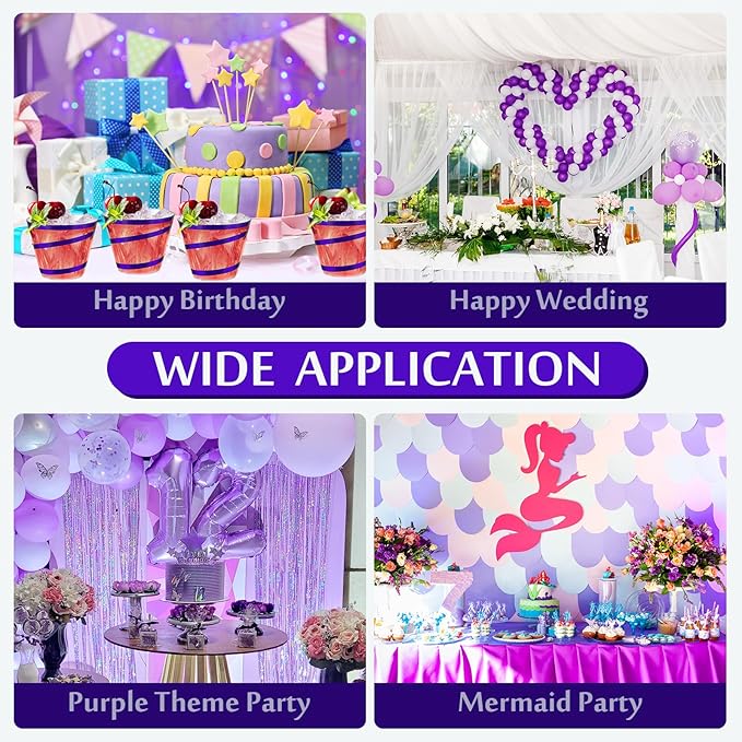 Gejoy 9 oz Rimmed Swirl Plastic Cups Disposable Wine Drinking Cups Clear Elegant Halloween Tumblers for Christmas Party Supplies(Purple,100 Pcs)