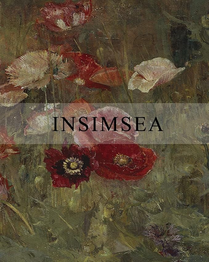 InSimSea Framed Canvas Wall Art Vintage Decor, Home Decor Classical Floral Scenic Oil Painting Canvas Prints, Rustic Wall Decorations for Bedroom Bathroom Office Decor, 16"x24"