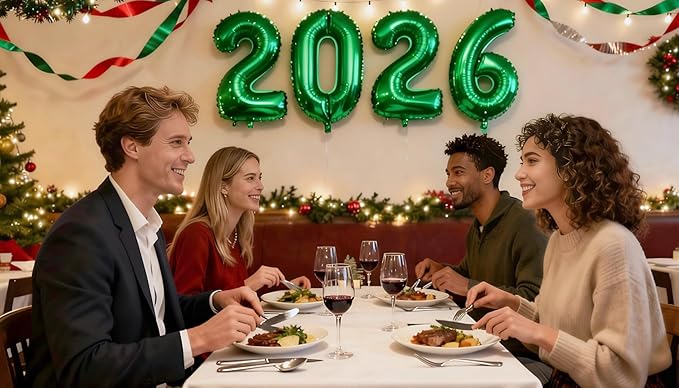 Dark Green 2026 Number Balloon, 2026 Foil Balloon Green 40 Inch, Balloons for New Years Eve Party Supplies, 2026 Graduation Decoration