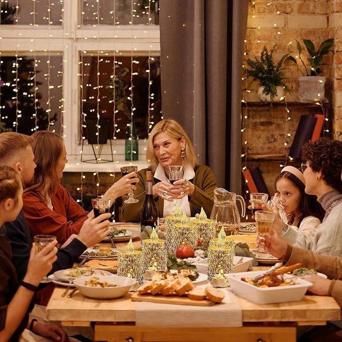 12-Pack Tea Lights Candles Battery Operated,Realistic Flicker & 200+ Hour Runtime - for Centerpieces, Weddings, Halloween, Christmas Decorations & Home Decor