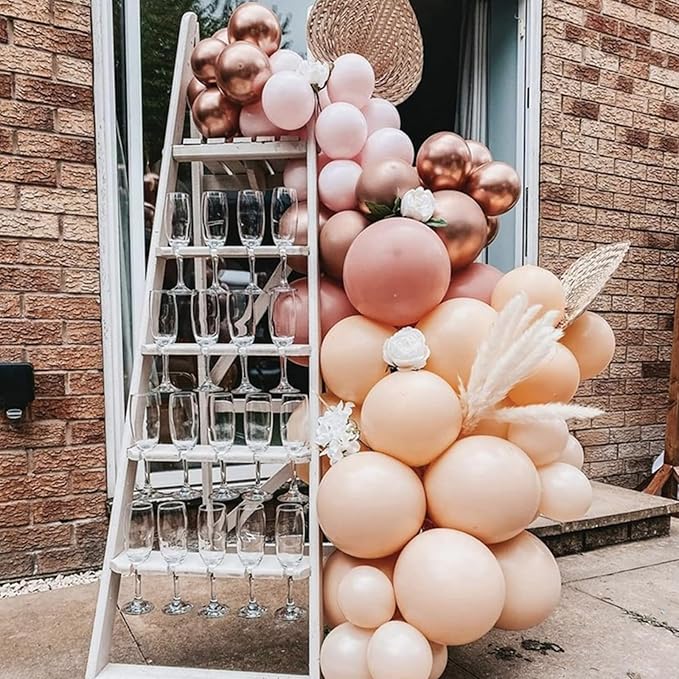 PartyWoo Nude Balloons 100pcs 5 Inch Apricot Fall Neutral Boho Latex Balloons for Jungle Safari Thanksgiving Boy Baby Shower Birthday Anniversary Neutral Woodland Themed Party Decorations Brown-Y103