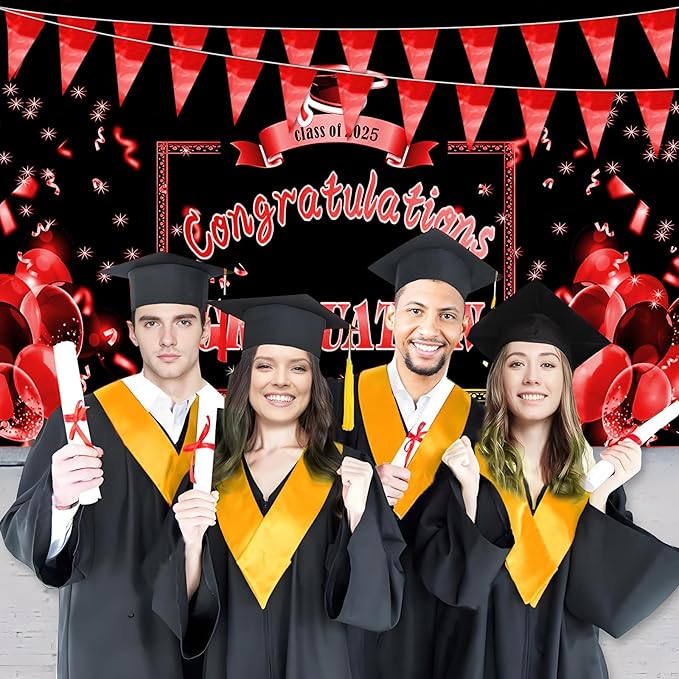 65FT Red Glitter Triangle Pennant Banner Flag Metallic Bunting Fabric Garland for Christmas Graduation Wedding Engagement Anniversary Bachelorette Birthday Bridal Shower Valentine's Party Supplies