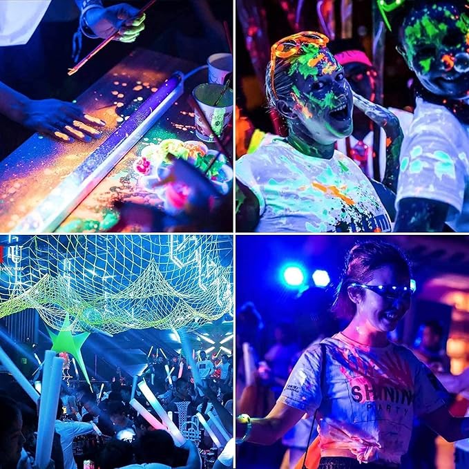 2 Pack 500W LED Black Lights,Outdoor Flood Blacklight Light with Plug, IP66 Waterproof 395nm to 410nm forGlow in The Dark, Dance Party, Stage Lighting, Body Paint, Fluorescent Poster, Neon Glow