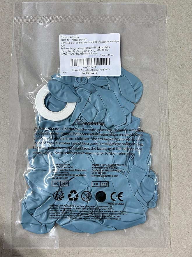 Blue Balloons 5 Inch, 60Pcs Small Pale Muted Blue Aqua Balloon 5'' Mini Matte Dusty Retro Powder Light Blue Helium Latex Balloons for Birthday Boho Baby Shower Bachelorette Party Decorations