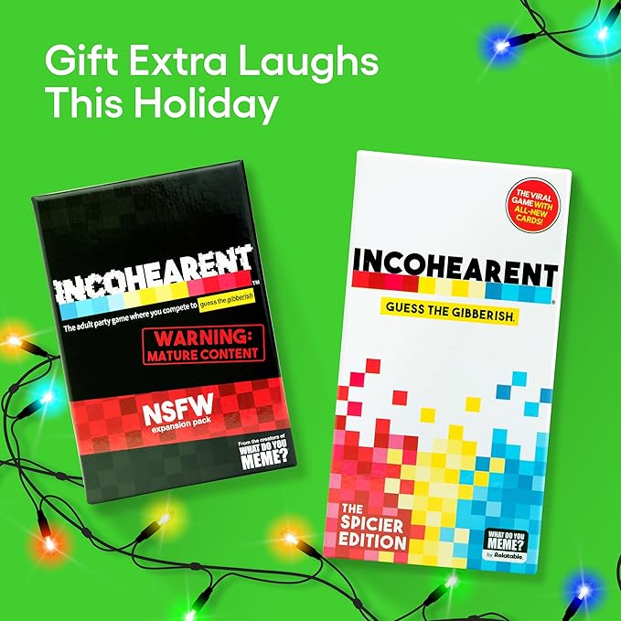 Incohearent Expansion Pack NSFW Edition By Relatable, Designed To Add On To Incohearent Core Game, Funny Card Game For Adults, Good For Party Games, Includes 180 Cards, Christmas Games for Adults