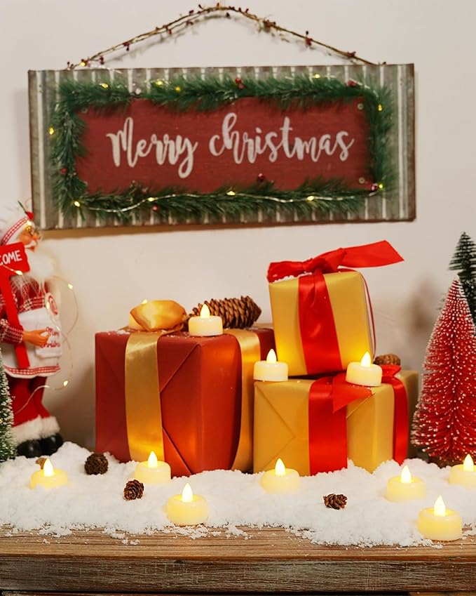 Raycare 150Pack Battery Operated Tea Lights Candles, Long Lasting Fake Candles, Flameless LED Tea Lights, Electric Candle for Wedding, Centerpieces, Home Decor, Halloween, Christmas