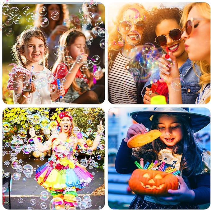 200Pcs 20Colors Circle Mini Bubble Wands,Bulk Bubbles Wand,for Kids Party Favors,Birthday,Beach, Outdoor, Garden, Classroom, Bathe Time, Valentine's Day, Easter Stuffer, Halloween, Christmas