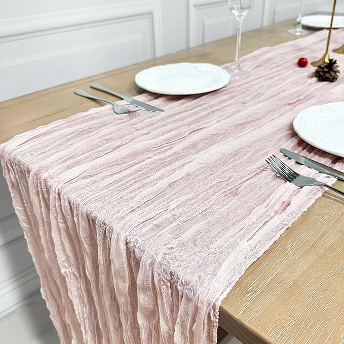 Baby Shower Party Decorations Kit Welcome Baby Heart Burlap Banner with Dusty Pink Cheesecloth Table Runner Tissue Flowers Pom Pom Felt Swirl Balloons for Boho Hello Baby Party Decorations Supplies