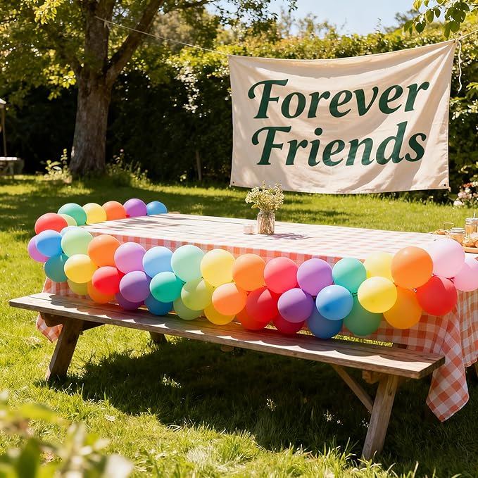 10 Colors Rainbow Party Balloons 100 Pack, 12 Inch Vibrant Latex Helium Round Balloons Garland for Birthdays Weddings Baby Showers Arch Decorations