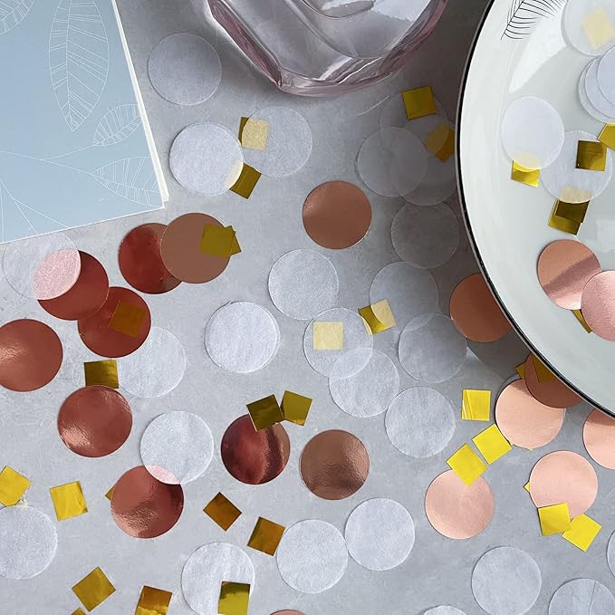 Round Tissue Paper Confetti Dots Table Confetti Glitter Dots for Wedding Baby Shower Birthday Party Table Decorations(Mixed 2.83 OZ)
