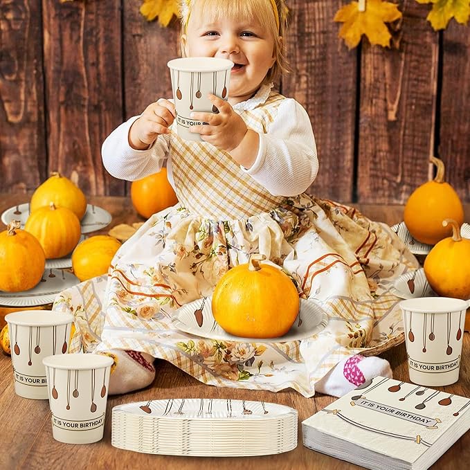 120 PCS It Is Your Birthday Disposable Birthday Party Supplies Set, The Office Merchandise Party Decoration Paper Cups, Plates and Napkins for The Office TV Show Fans Family, Friends and Coworkers