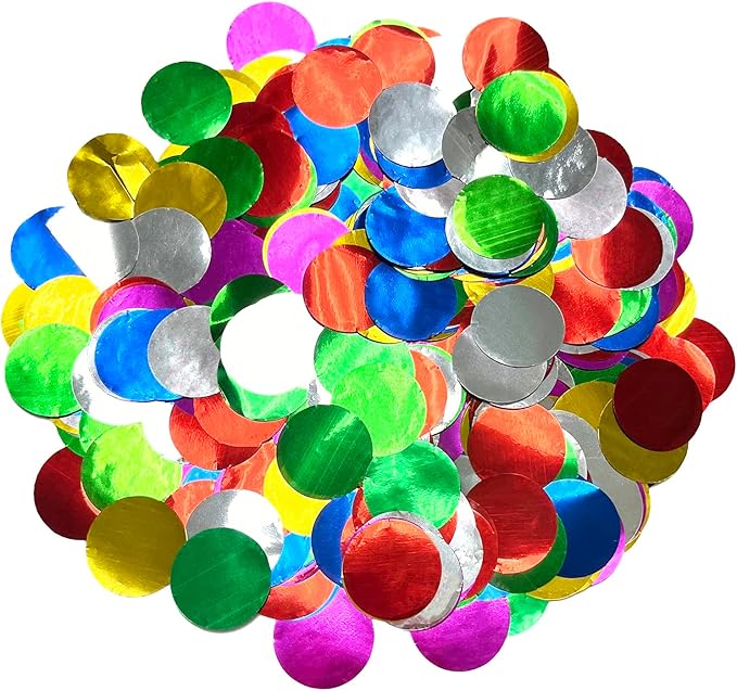 Ultimate Confetti - Multicolor Metallic Mylar Confetti Dots- 30,000 Pieces (1lb)