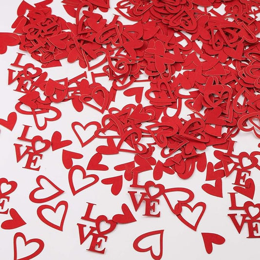 200 Pcs Red Heart Paper Confetti Love Confetti for Valentine's Day Wedding Baby Shower Birthday Party Table Decoration Supplies