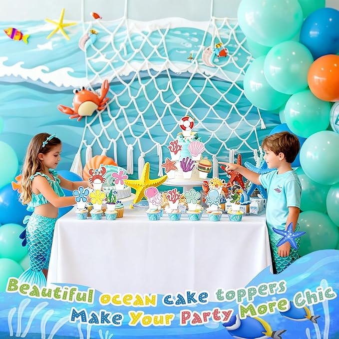 48 PCS Happy Birthday Cupcake Toppers Party Decorations Cake Decor Cupcake Decorations Cake Decorating Party Supplies Decor for Boys Girls