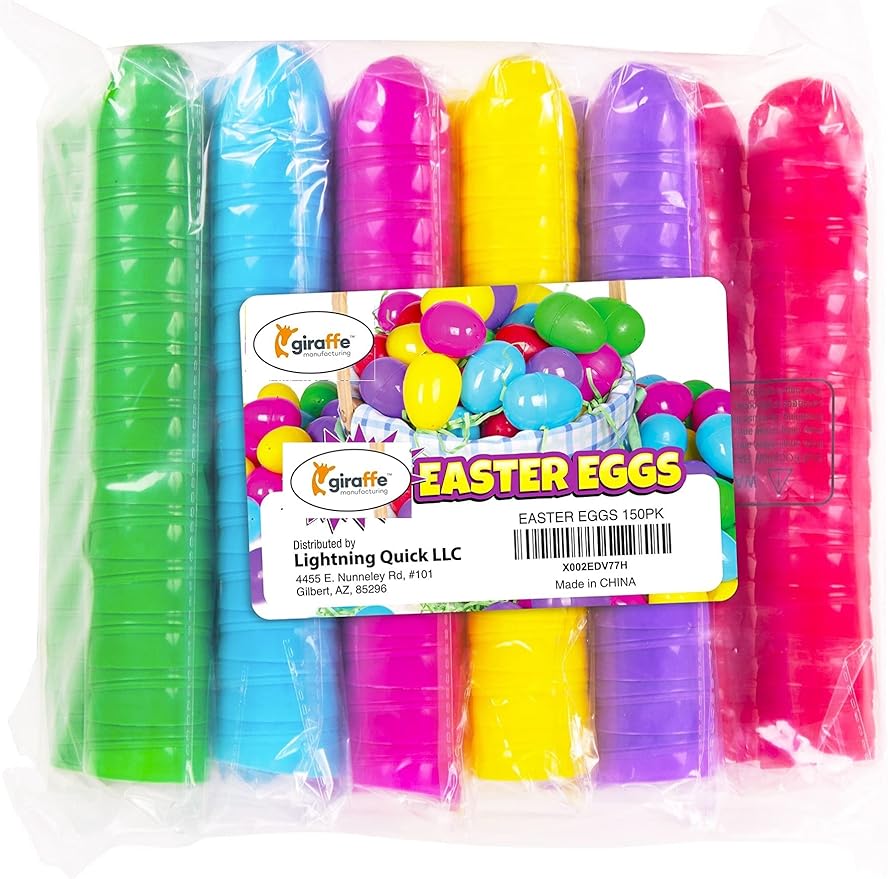 Giraffe 2100Pk Plastic Easter Eggs Empty, Easter Egg Bulk Assortment for Easter Basket Stuffers for Boys & Girls, Plastic Easter Eggs Fillable with Candy Treat, Eggs for Easter Egg Hunt & Easter Decor
