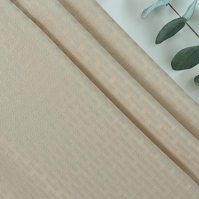 maxmill Tablecloth Weaved Texture Stain Resistant Waterproof, Wrinkle Resistant Washable Table Cloth, Fabric Table Cover for Dining Room, Indoor Outdoor Use, Rectangle 60 x 120 Inch, Natural